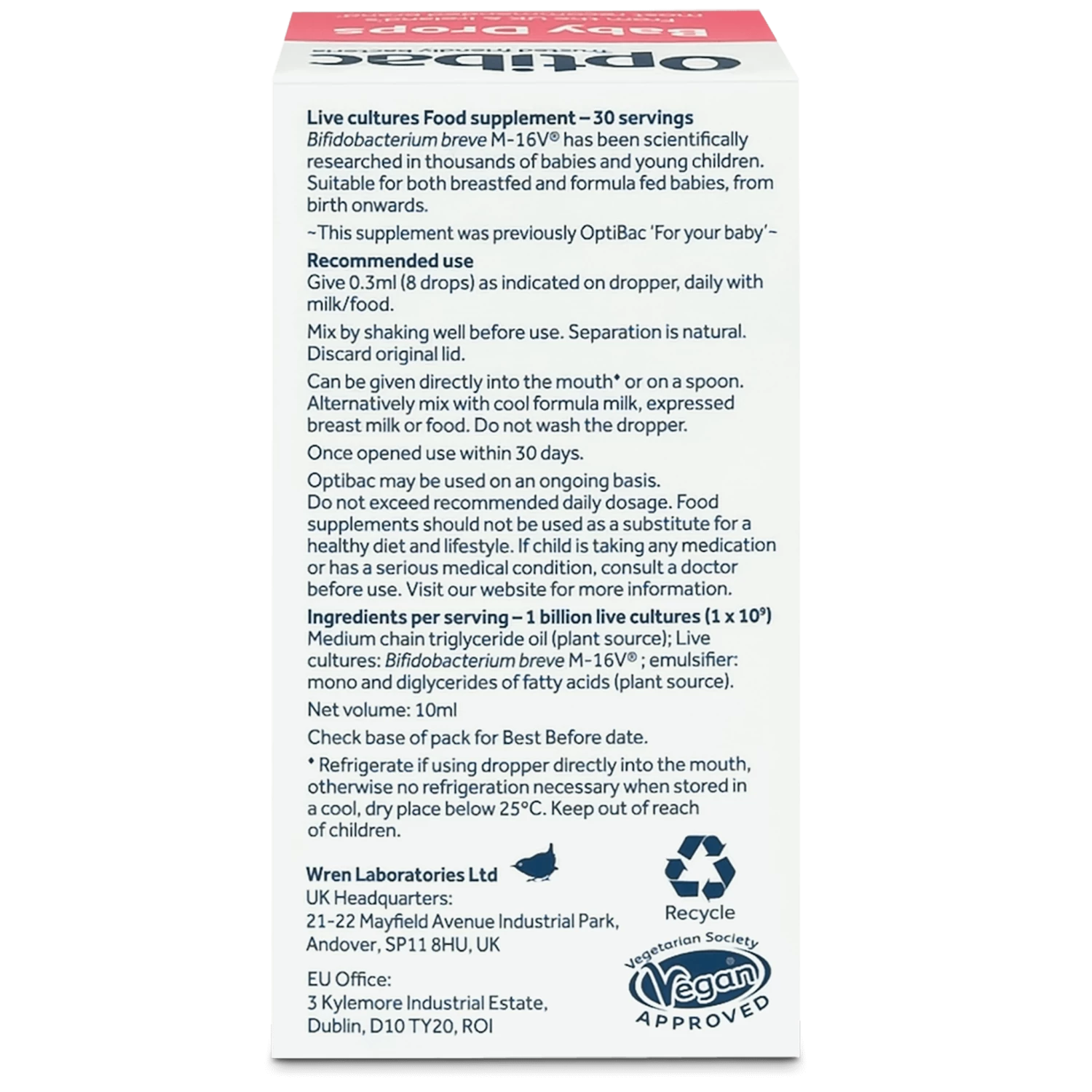 Optibac - Baby Drops 0-3 Years 30 Doses 5 Optibac - Baby Drops 0-3 Years 30 Doses - Image 5