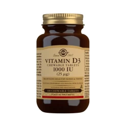 Solgar - Vitamin D3 1000 IU (25 Mcg) 100 Chewable Tablets