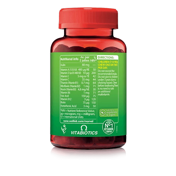 Vitabiotics - Wellkid Marvel Multi-vitamins 50 Vegan Soft Jellies 2 Vitabiotics - Wellkid Marvel Multi-vitamins 50 Vegan Soft Jellies - Image 2